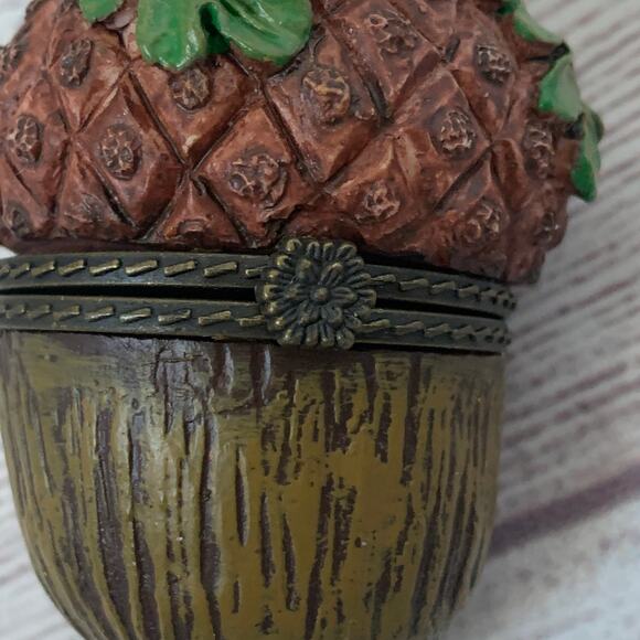 Vintage Acorn Trinket Box Christmas Tree Ornament - Picture 9 of 16